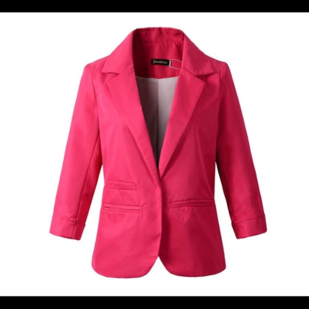 Hot pink blazer size small.